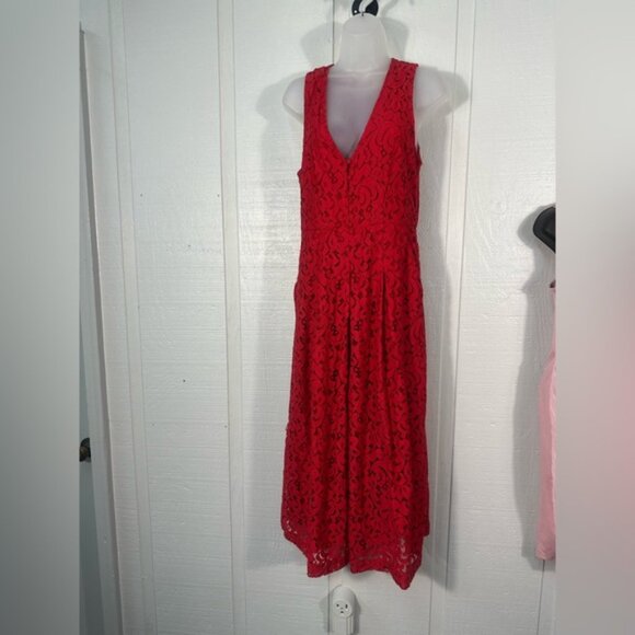 Anthropologie Jaeda Lace Wide-Leg Jumpsuit Moulinette Soeurs Size 8 EUC - Picture 2 of 10